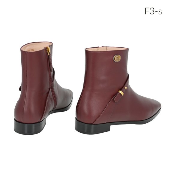 Gucci Women's 599019 Double G Strap Leather Ankle Boots - Picture 4 of 12